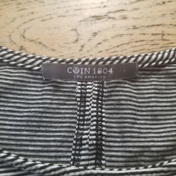 Coin 1804 Anthropologie Stripe Button Back Tank S - Picture 5 of 6